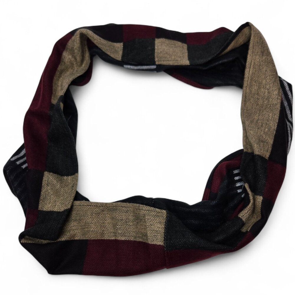 Traveling Juniper Boutique Infinity‎ Scarf Women's Boxy Plaid Strip Autumn OS